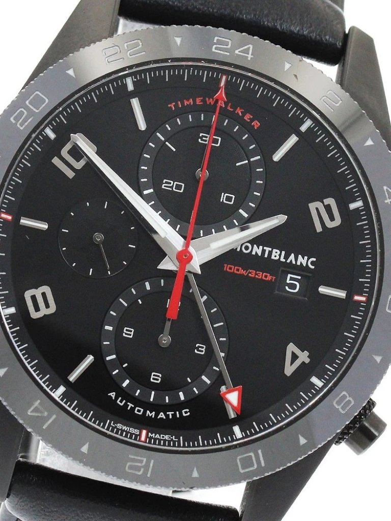 Montblanc Time Walker 116101 Chronograph Black Dial Automatic Mens Watch945367